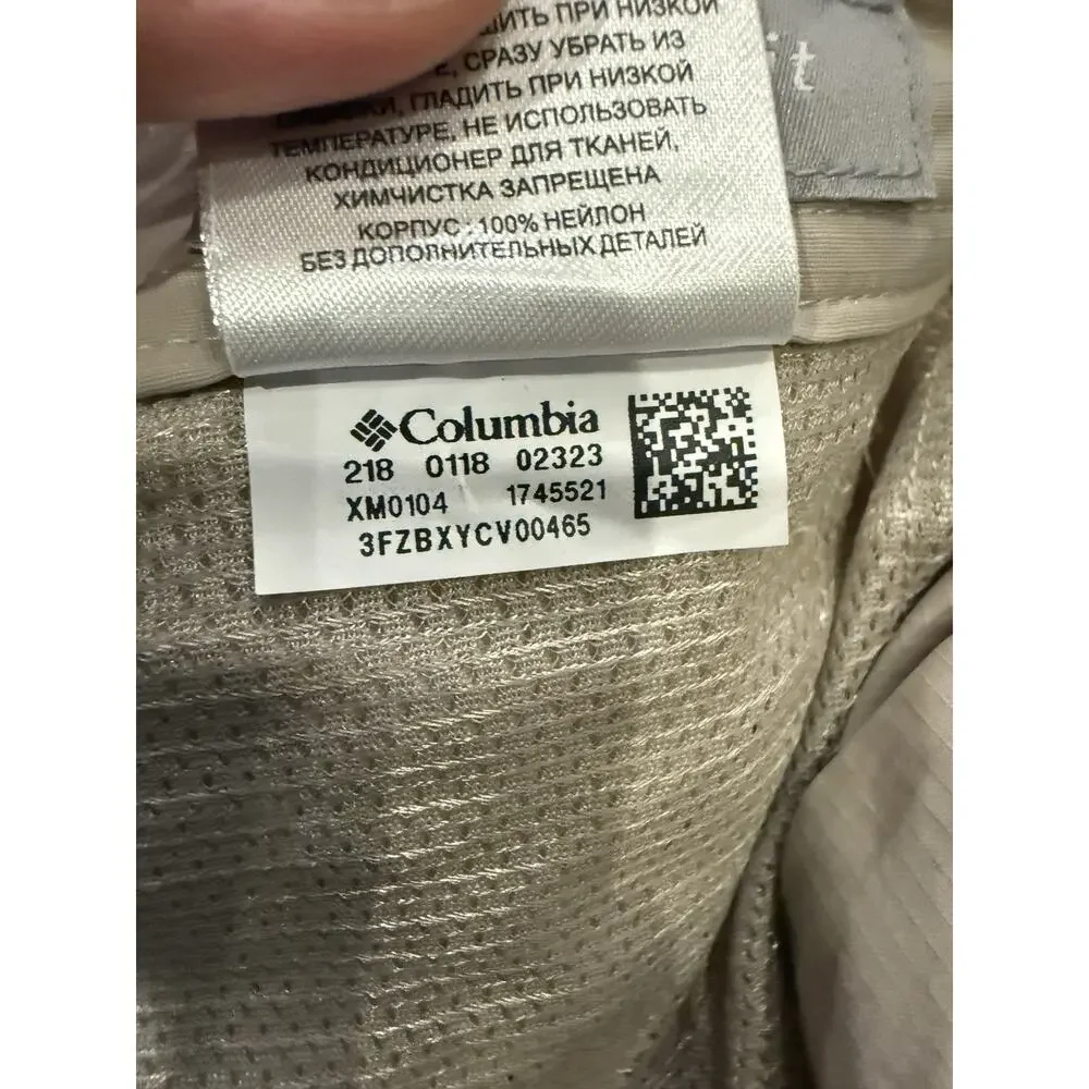 Columbia Mens Beige Hiking Kestrel Trail Cargo Pants Regular Fit 36x32 XM0104